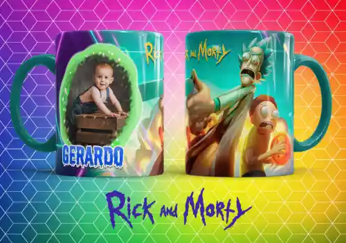 vectores plantilas RICK Y MORTY,CARICATURA,NIñO,SERIE,MARCO,
